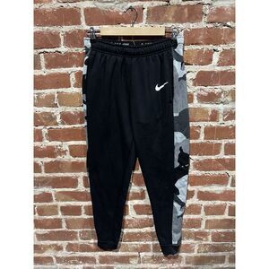 Nike Mens Black Jogger Sweatpants Camo Size Small Dri-Fit Athletic